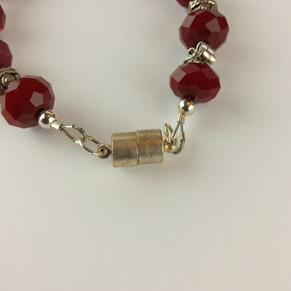 (3/$20) silvertone and faux Ruby bracelets - Picture 5 of 13